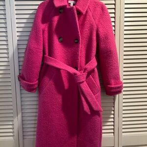 Bright Pink Double-Breasted Coat